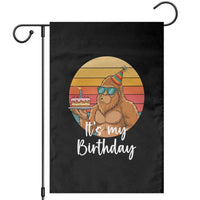 It Is My Birthday Garden Flag Funny Bigfoot Blowing Candle Birthday Cake
