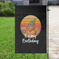 It Is My Birthday Garden Flag Funny Bigfoot Blowing Candle Birthday Cake