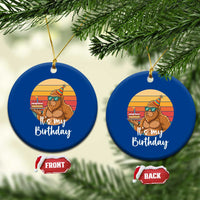 It Is My Birthday Ceramic Ornament Funny Bigfoot Blowing Candle Birthday Cake