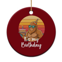 It Is My Birthday Ceramic Ornament Funny Bigfoot Blowing Candle Birthday Cake