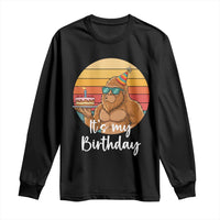 It Is My Birthday Long Sleeve Shirt Funny Bigfoot Blowing Candle Birthday Cake