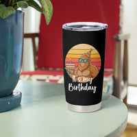 It Is My Birthday Tumbler Cup Funny Bigfoot Blowing Candle Birthday Cake