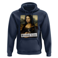 Monday Lisa Coffee Lover Hoodie Funny Mona Lisa Art Parody Graphic Tired Work
