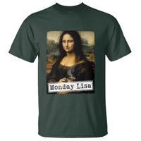 Monday Lisa Coffee Lover T Shirt Funny Mona Lisa Art Parody Graphic Tired Work