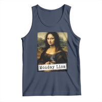 Monday Lisa Coffee Lover Tank Top Funny Mona Lisa Art Parody Graphic Tired Work