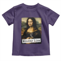 Monday Lisa Coffee Lover Toddler T Shirt Funny Mona Lisa Art Parody Graphic Tired Work