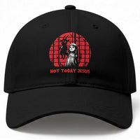 Not Today Jesus Baseball Cap Gothic Dark Art Pastel Goth Creepy Graphic