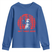 Not Today Jesus Youth Sweatshirt Gothic Dark Art Pastel Goth Creepy Graphic
