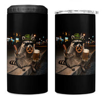 Funny Oktoberfest Raccoon 4 in 1 Can Cooler Tumbler Cute Trash Panda Beer Festival Bavarian Gift