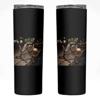 Funny Oktoberfest Raccoon Skinny Tumbler Cute Trash Panda Beer Festival Bavarian Gift