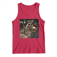 Funny Oktoberfest Raccoon Tank Top Cute Trash Panda Beer Festival Bavarian Gift