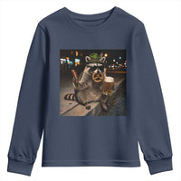 Funny Oktoberfest Raccoon Youth Sweatshirt Cute Trash Panda Beer Festival Bavarian Gift