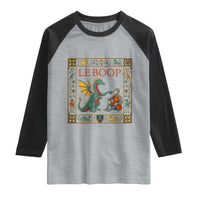 Le Boop Knight Dragon Renaissance Fair Medieval Humor Raglan Shirt