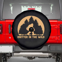 Knitting Bigfoot In The Wild Funny Gift Spare Tire Cover - Wonder Print Shop