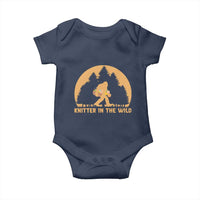 Knitting Bigfoot In The Wild Funny Gift Baby Onesie - Wonder Print Shop