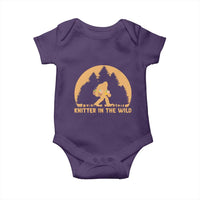 Knitting Bigfoot In The Wild Funny Gift Baby Onesie - Wonder Print Shop