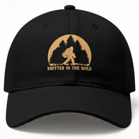 Knitting Bigfoot In The Wild Funny Gift Baseball Cap