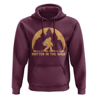 Knitting Bigfoot In The Wild Funny Gift Hoodie - Wonder Print Shop