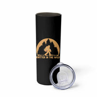 Knitting Bigfoot In The Wild Funny Gift Skinny Tumbler - Wonder Print Shop