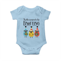 Tis The Season To Be Knitting Baby Onesie Christmas Gift - Wonder Print Shop
