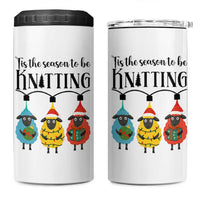 Tis The Season To Be Knitting 4 in 1 Can Cooler Tumbler Christmas Gift - Wonder Print Shop