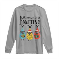 Tis The Season To Be Knitting Long Sleeve Shirt Christmas Gift - Wonder Print Shop