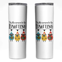 Tis The Season To Be Knitting Skinny Tumbler Christmas Gift - Wonder Print Shop