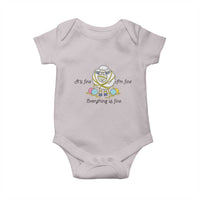Its Fine I am Fine Everything Is Fine Baby Onesie Funny Sheep Yarn Chaos - Wonder Print Shop