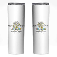 Its Fine I am Fine Everything Is Fine Skinny Tumbler Funny Sheep Yarn Chaos - Wonder Print Shop