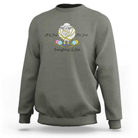 Its Fine I am Fine Everything Is Fine Sweatshirt Funny Sheep Yarn Chaos - Wonder Print Shop