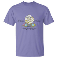Its Fine I am Fine Everything Is Fine T Shirt Funny Sheep Yarn Chaos - Wonder Print Shop