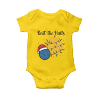 Knit The Halls Baby Onesie Funny Knitters Christmas Gift - Wonder Print Shop