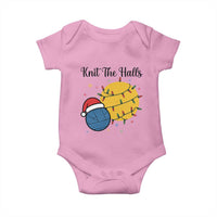 Knit The Halls Baby Onesie Funny Knitters Christmas Gift - Wonder Print Shop