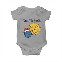 Knit The Halls Baby Onesie Funny Knitters Christmas Gift - Wonder Print Shop