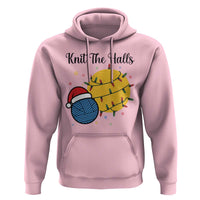 Knit The Halls Hoodie Funny Knitters Christmas Gift - Wonder Print Shop