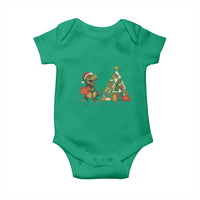 Christmas Dinosaur Knitting Baby Onesie Funny Yarn Tree Gift - Wonder Print Shop