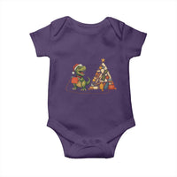 Christmas Dinosaur Knitting Baby Onesie Funny Yarn Tree Gift - Wonder Print Shop