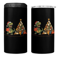 Christmas Dinosaur Knitting 4 in 1 Can Cooler Tumbler Funny Yarn Tree Gift - Wonder Print Shop
