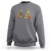 Christmas Dinosaur Knitting Sweatshirt Funny Yarn Tree Gift - Wonder Print Shop