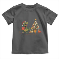 Christmas Dinosaur Knitting Toddler T Shirt Funny Yarn Tree Gift - Wonder Print Shop