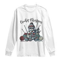 Crochet Christmas Long Sleeve Shirt Funny Snowman Crocheting Gift - Wonder Print Shop