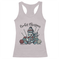 Crochet Christmas Racerback Tank Top Funny Snowman Crocheting Gift - Wonder Print Shop