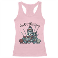 Crochet Christmas Racerback Tank Top Funny Snowman Crocheting Gift - Wonder Print Shop