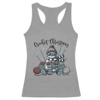 Crochet Christmas Racerback Tank Top Funny Snowman Crocheting Gift - Wonder Print Shop