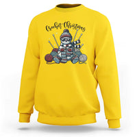 Crochet Christmas Sweatshirt Funny Snowman Crocheting Gift - Wonder Print Shop