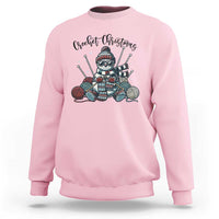 Crochet Christmas Sweatshirt Funny Snowman Crocheting Gift - Wonder Print Shop
