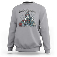 Crochet Christmas Sweatshirt Funny Snowman Crocheting Gift - Wonder Print Shop