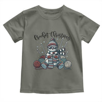 Crochet Christmas Toddler T Shirt Funny Snowman Crocheting Gift - Wonder Print Shop