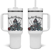 Crochet Christmas Tumbler With Handle Funny Snowman Crocheting Gift - Wonder Print Shop