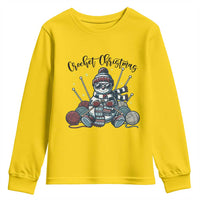 Crochet Christmas Youth Sweatshirt Funny Snowman Crocheting Gift - Wonder Print Shop